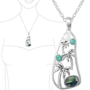 CC102 Tropical Palm Tree necklace