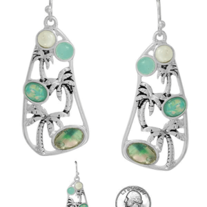 CC103 Tropical Palm Tree Earrings