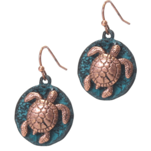 CC109-Copper-and-Teal-Round-Turtle-Earrings-