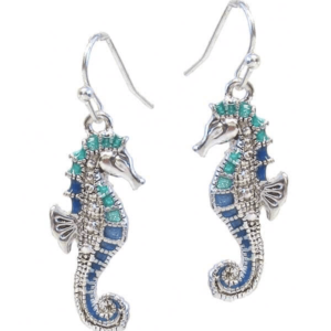 CC120-Teal-Blue-and-Silver-Seahorse-Earrings-