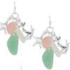 CC131 Green and Tangerine Anchor and Starfish Earrings