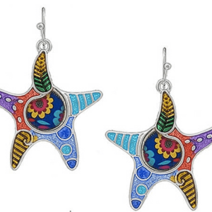 CC140-Artistic-Multi-Colour-Starfish-Earrings-