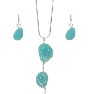 CC148-Green-Wire-Wrap-Drop-Necklace-set